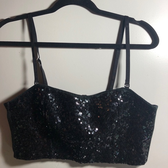 Victoria Secret Black Sequined Bralette - Picture 1 of 4